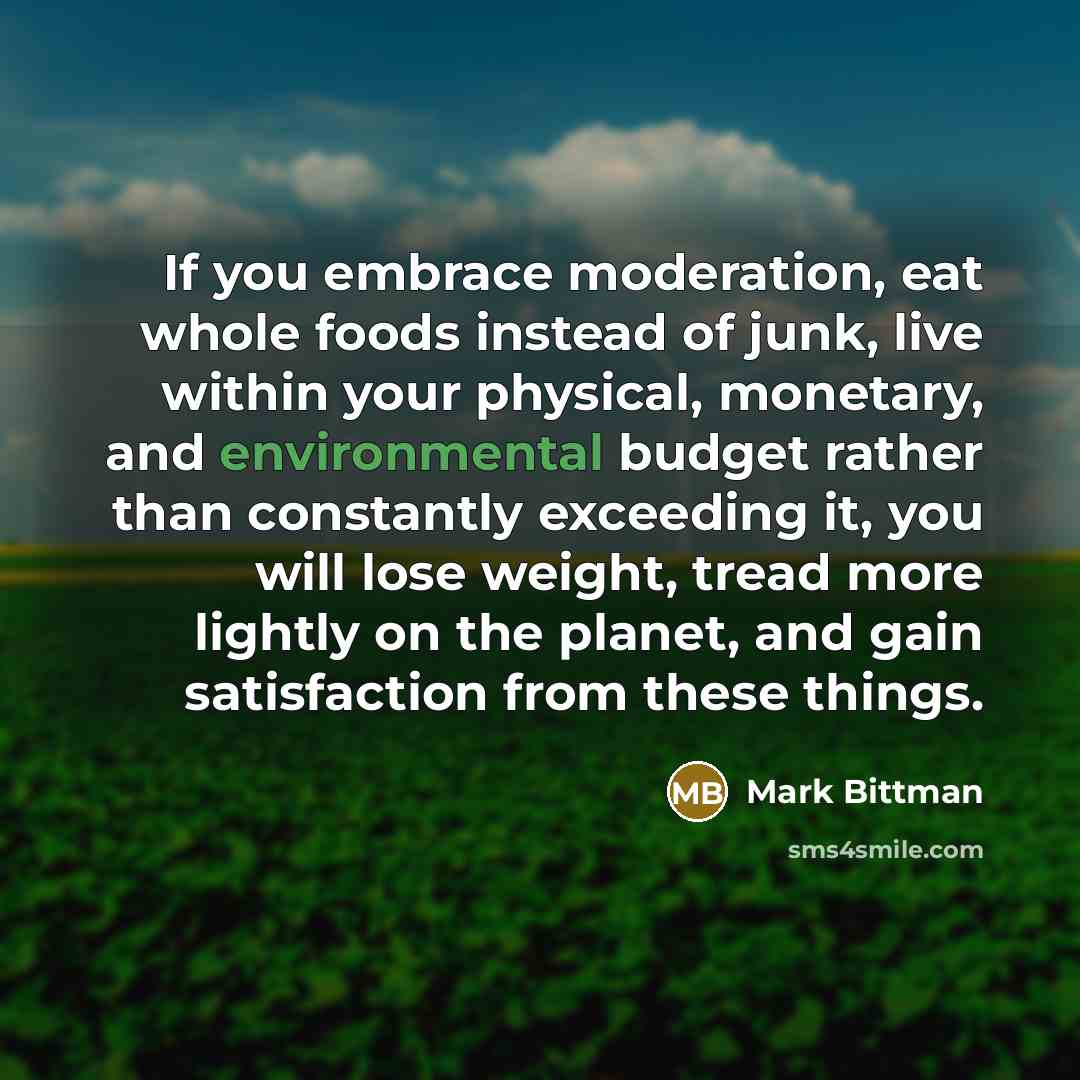 “If you embrace moderation, eat whole foods instead of junk,…” quote by Mark Bittman