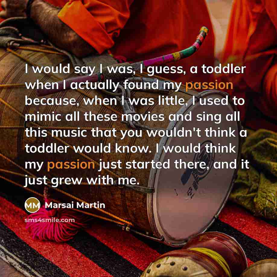 “I would say I was, I guess, a toddler when…” quote by Marsai Martin