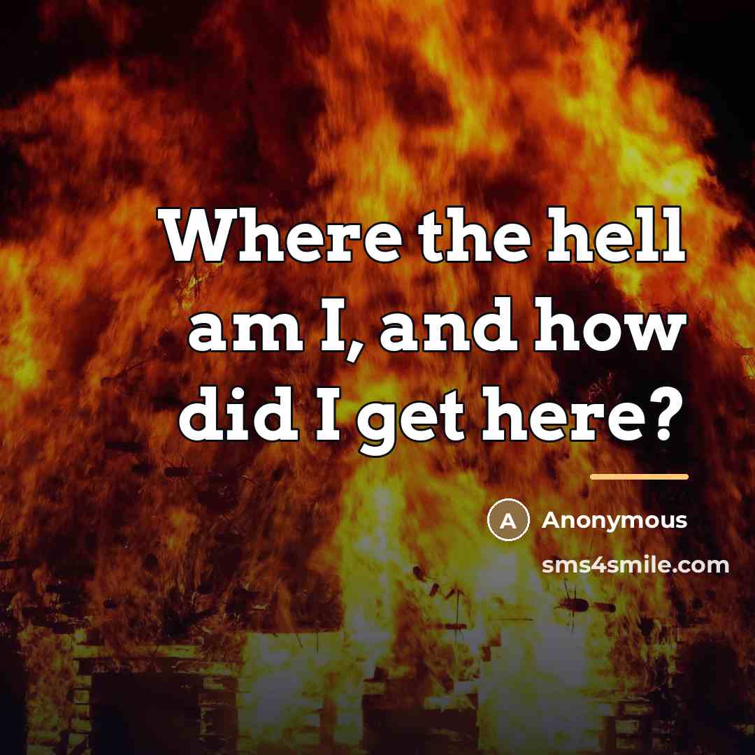 “Where the hell am I, and how did I get…” quote by Anonymous