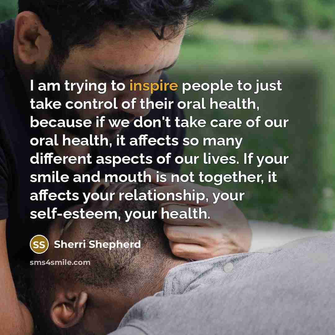 “I am trying to inspire people to just take control…” quote by Sherri Shepherd