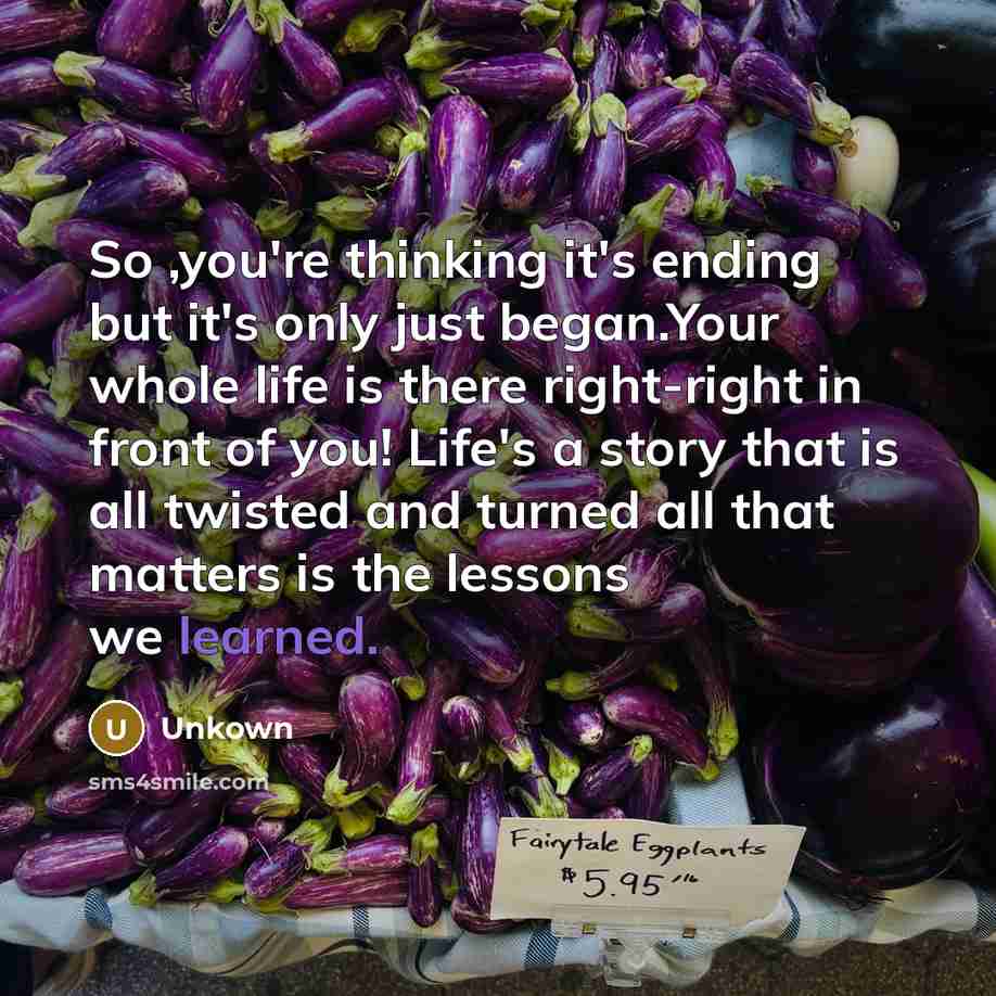 “So ,you're thinking it's ending but it's only just began.Your…” quote by Unkown