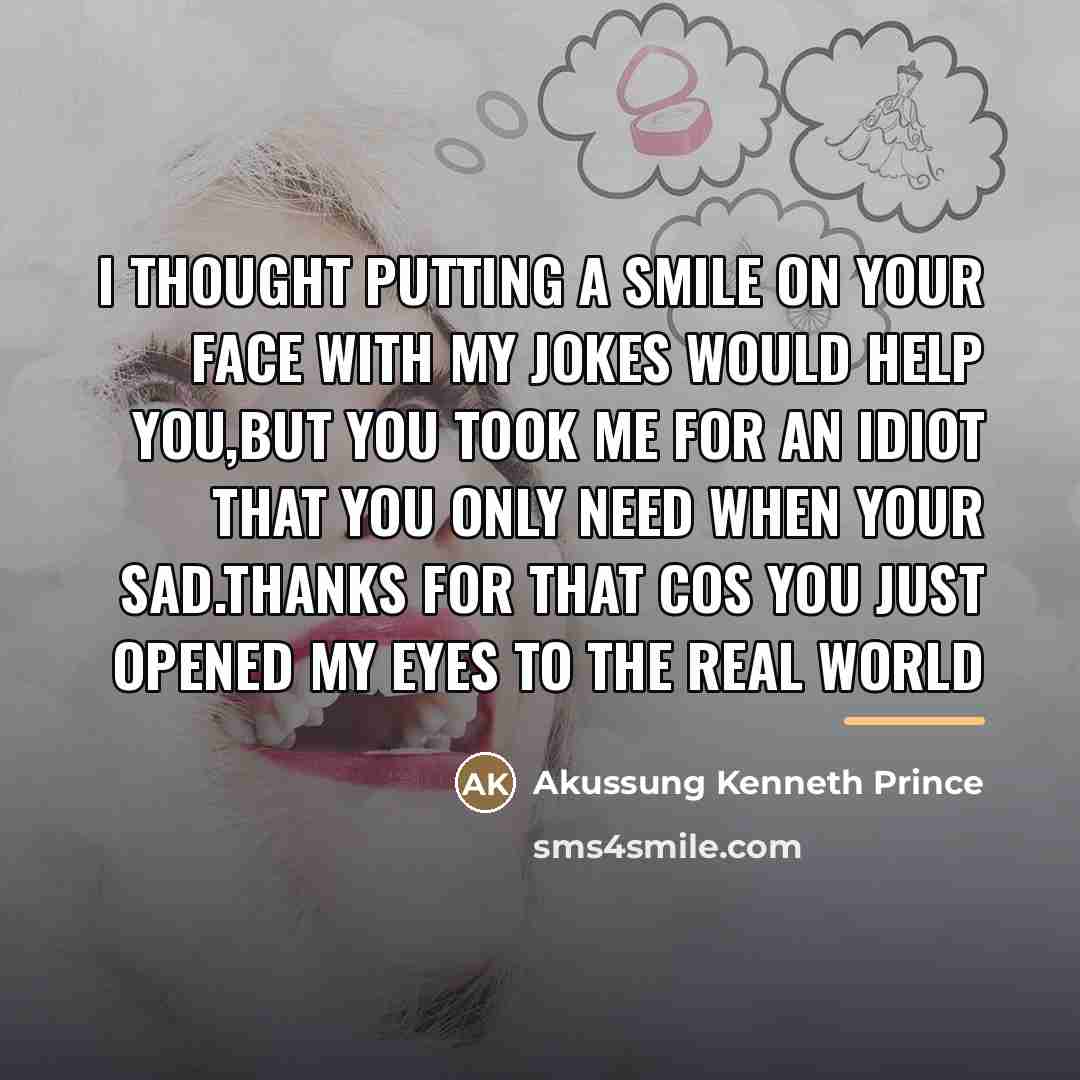 “I thought putting a smile on your face with my…” quote by Akussung Kenneth Prince