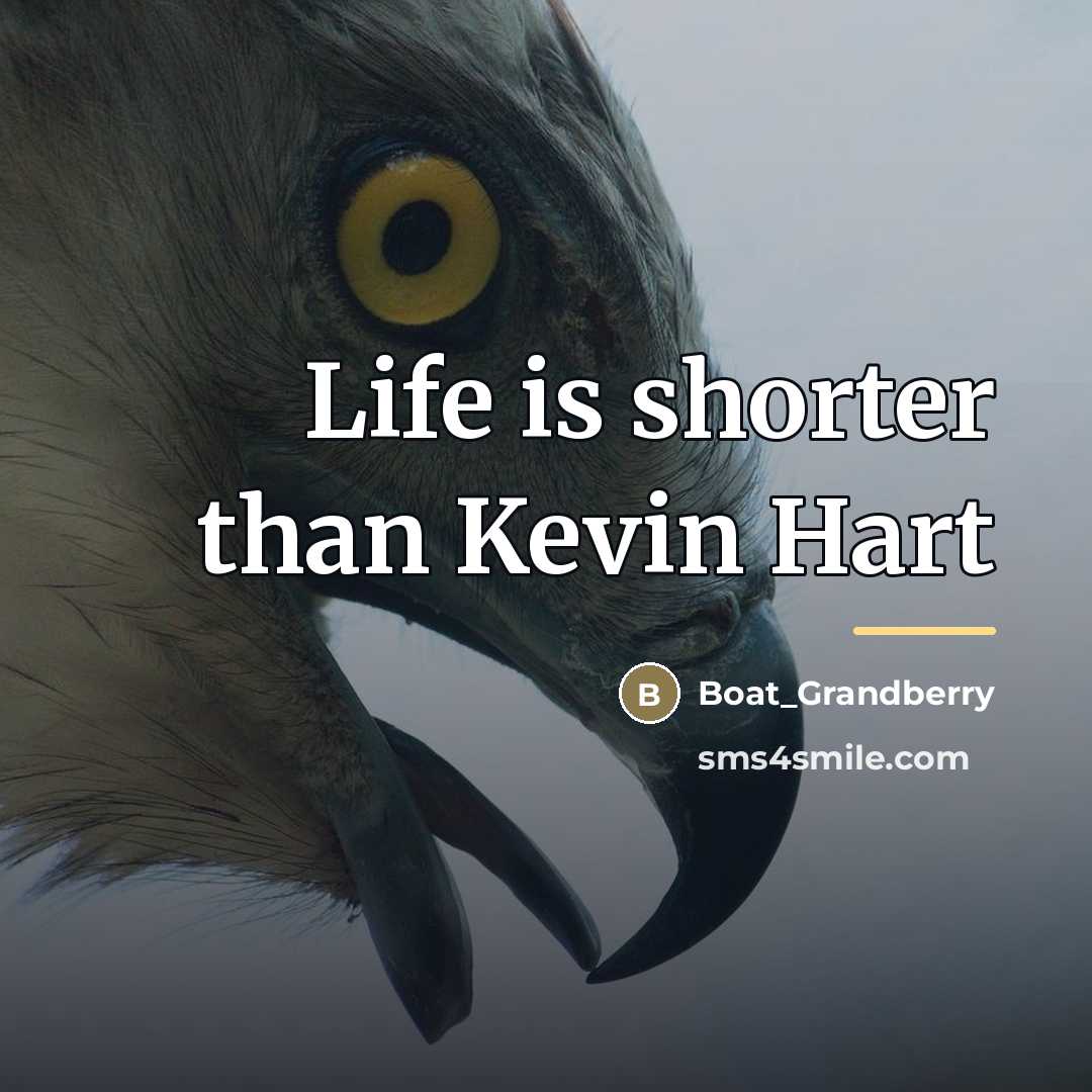 “Life is shorter than Kevin Hart…” quote by Boat_Grandberry