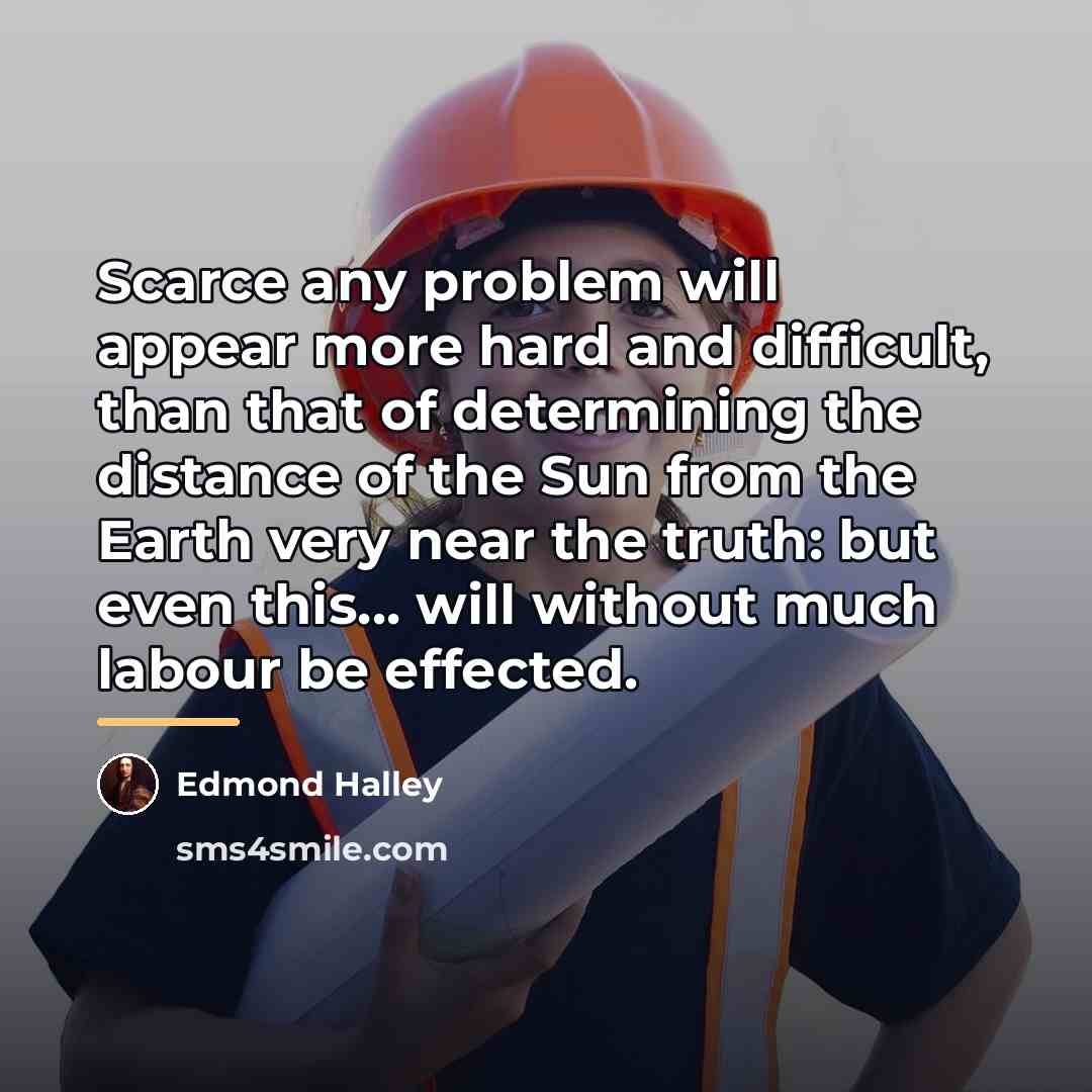 “Scarce any problem will appear more hard and difficult, than…” quote by Edmond Halley