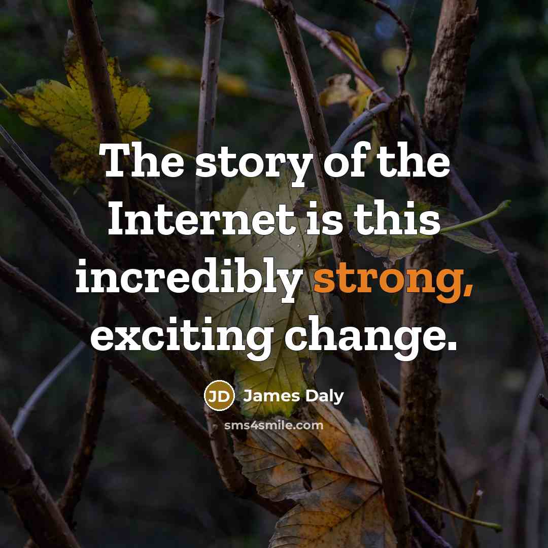 “The story of the Internet is this incredibly strong, exciting…” quote by James Daly