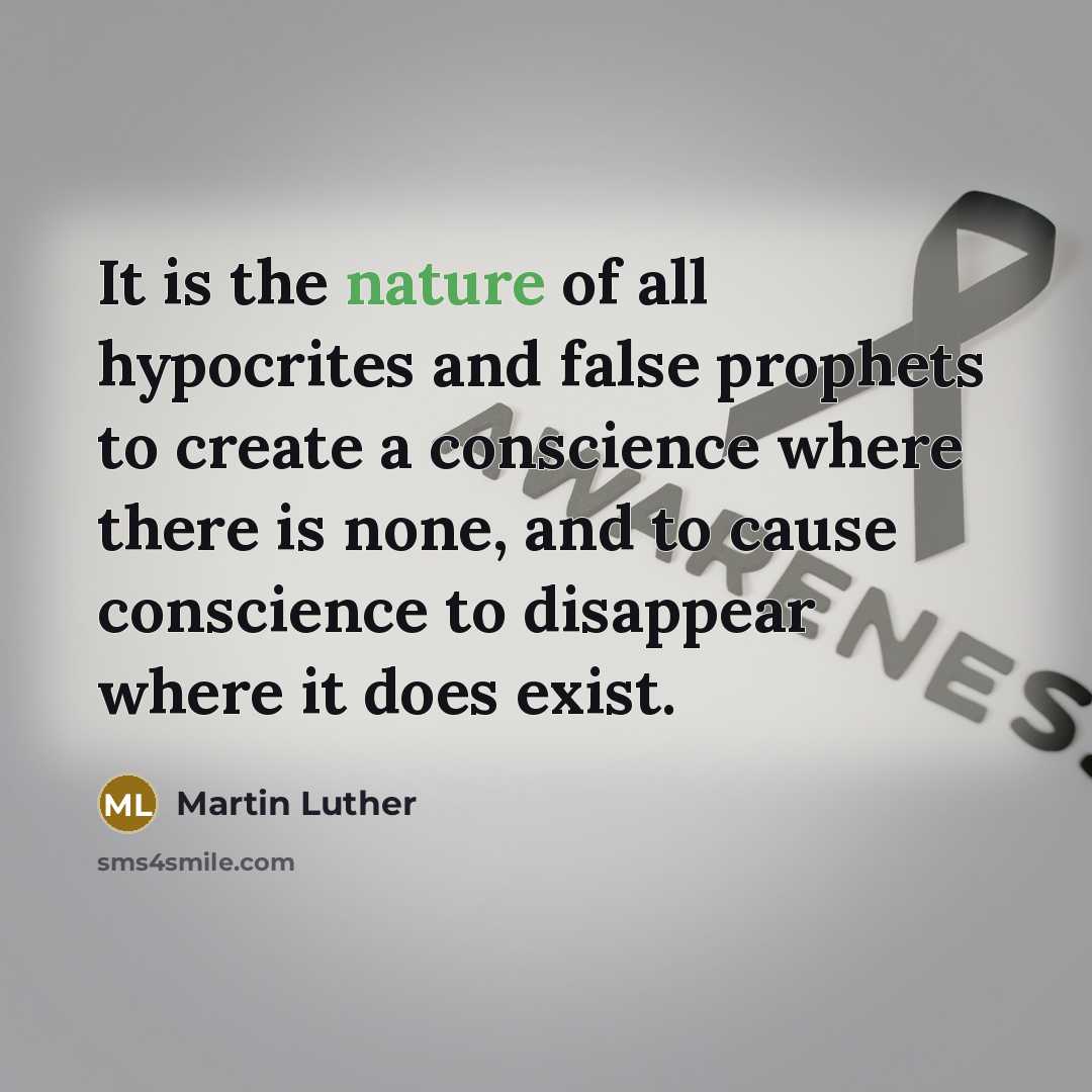 “It is the nature of all hypocrites and false prophets…” quote by Martin Luther