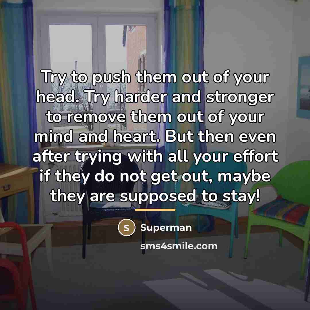 “Try to push them out of your head. Try harder…” quote by Superman