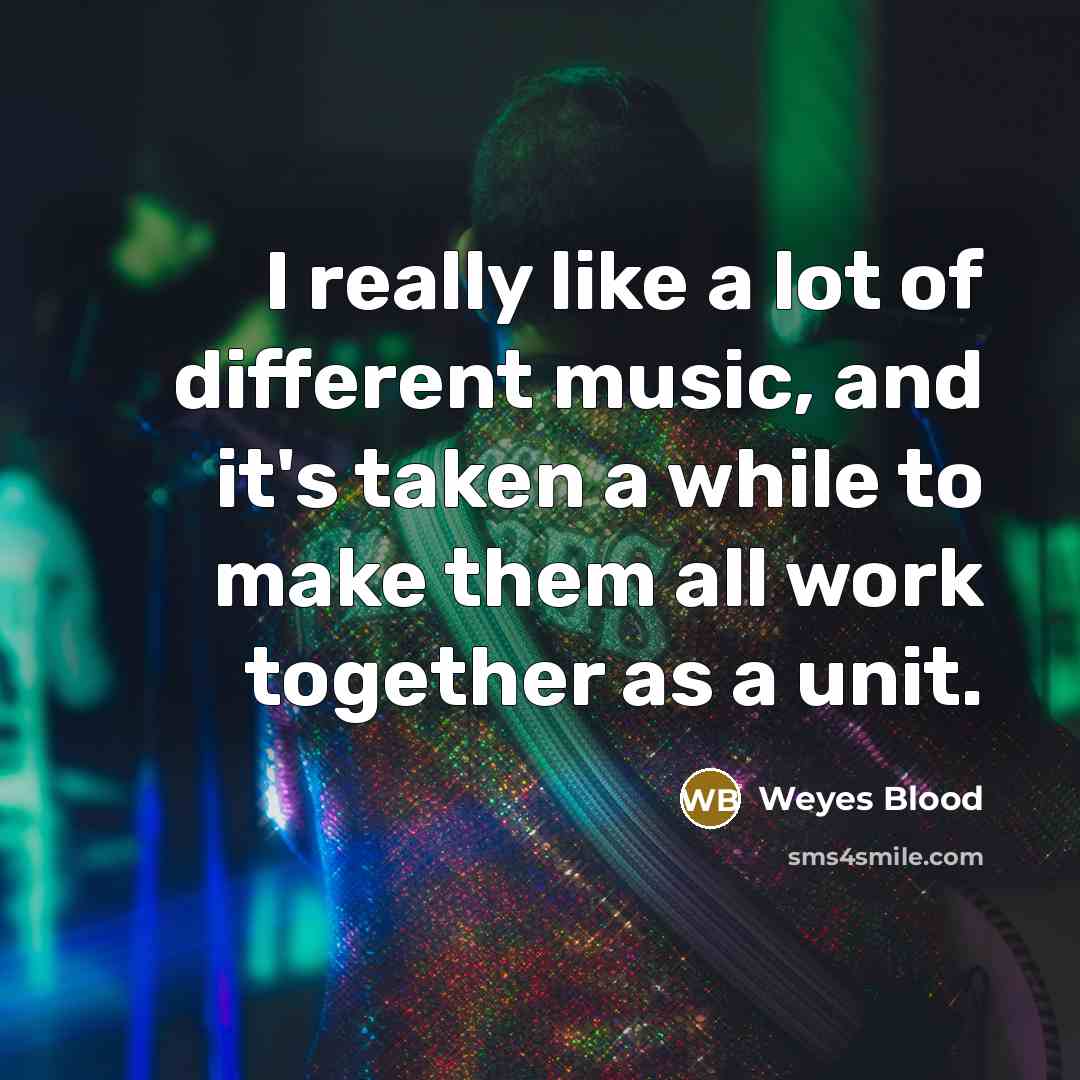 “I really like a lot of different music, and it's…” quote by Weyes Blood
