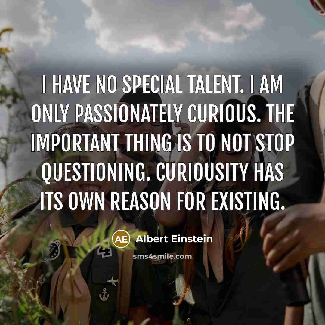“I have no special talent. I am only passionately curious.…” quote by Albert Einstein