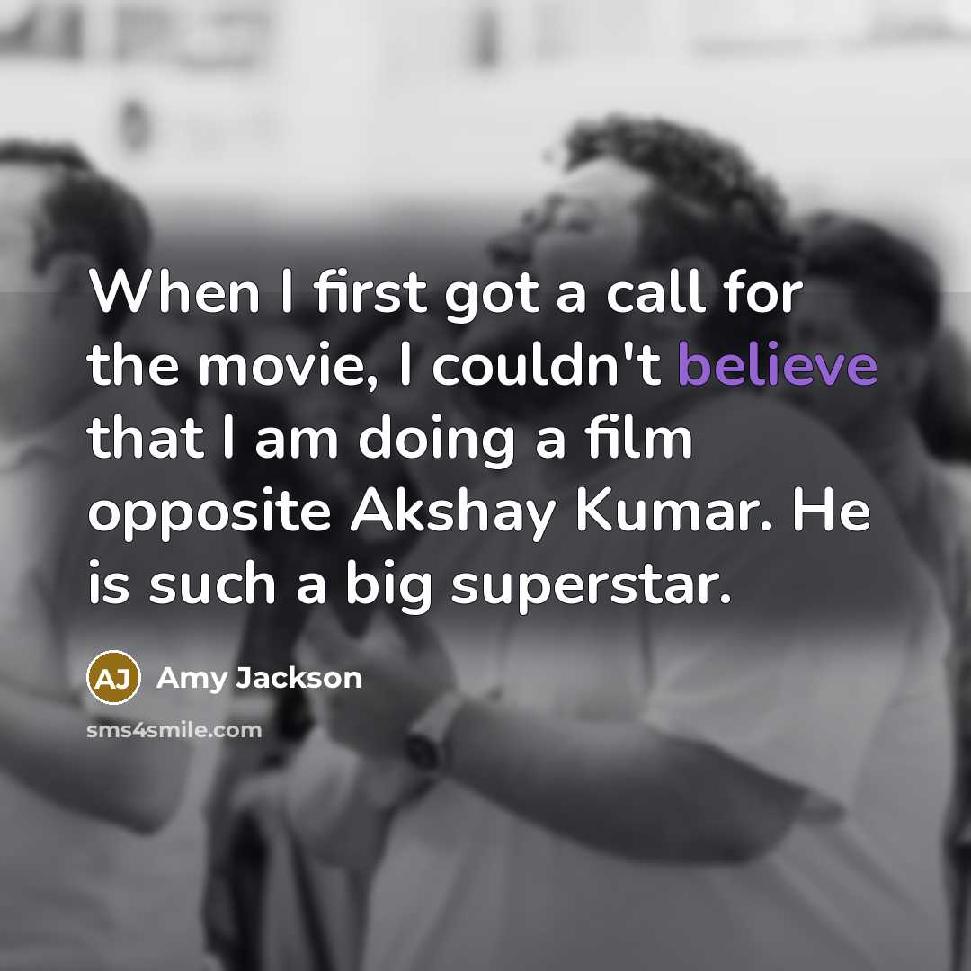 “When I first got a call for the movie, I…” quote by Amy Jackson