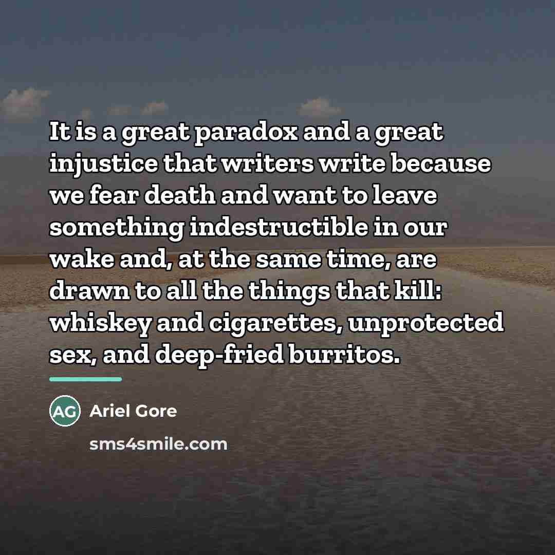 “It is a great paradox and a great injustice that…” quote by Ariel Gore