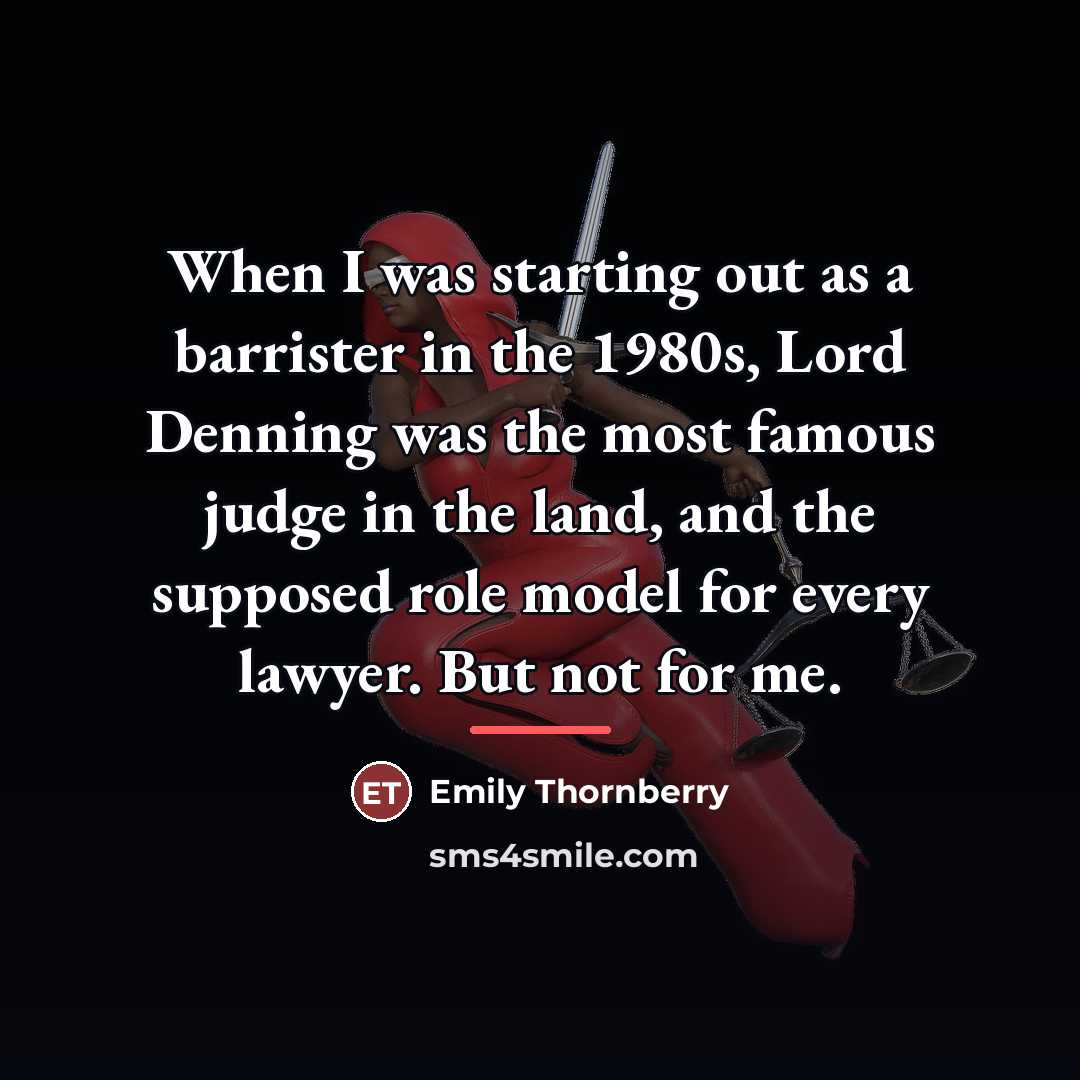 “When I was starting out as a barrister in the…” quote by Emily Thornberry