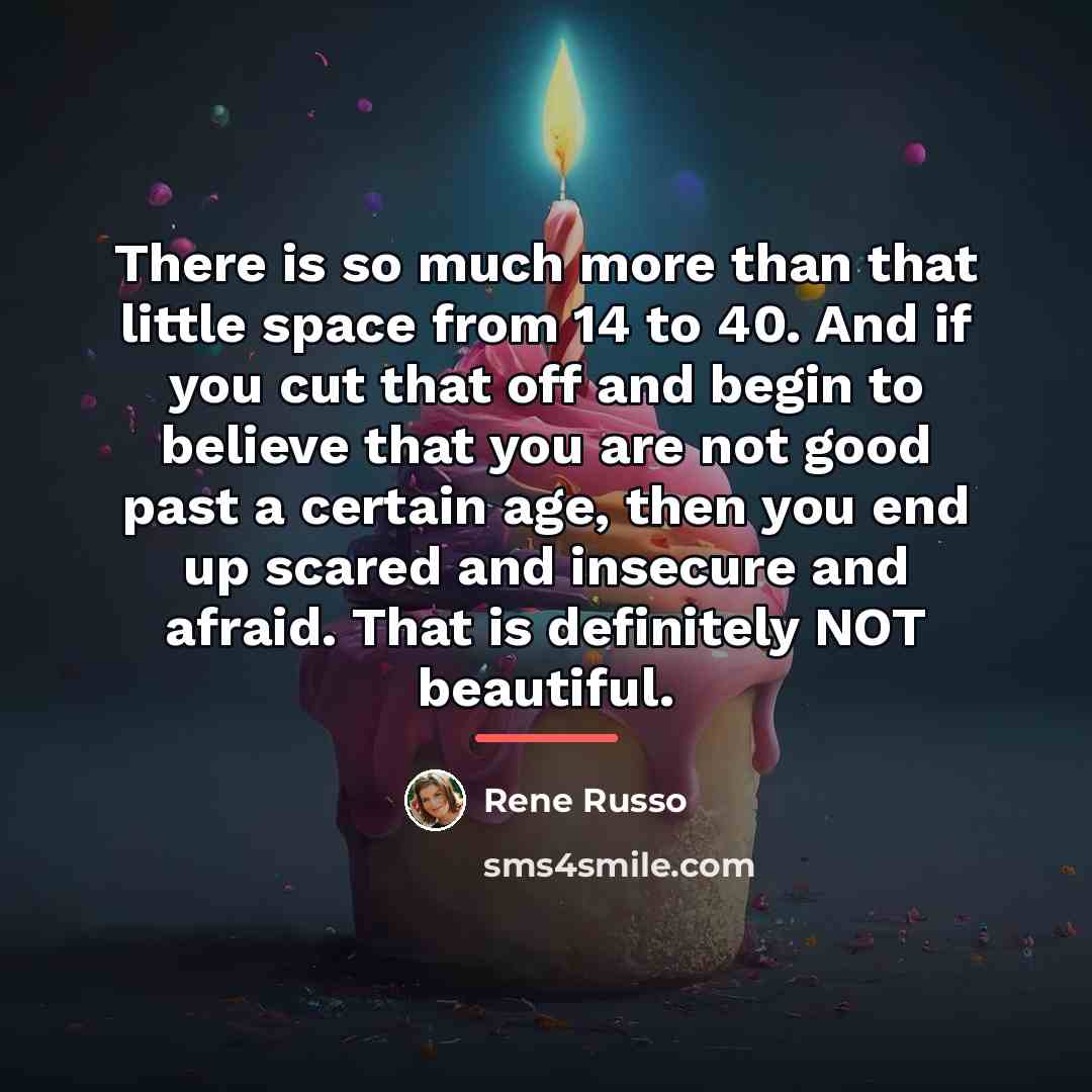 “There is so much more than that little space from…” quote by Rene Russo