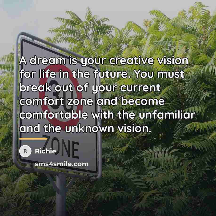 “A dream is your creative vision for life in the…” quote by Richie