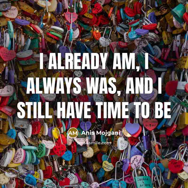 “I already am, I always was, and I still have…” quote by Anis Mojgani