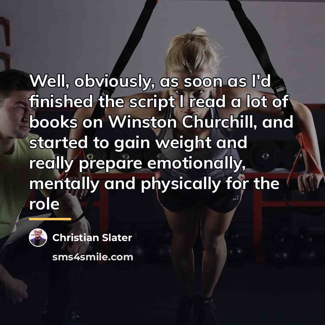 “Well, obviously, as soon as I'd finished the script I…” quote by Christian Slater