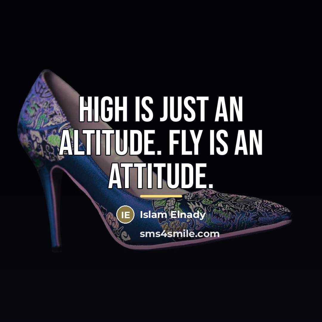 “High is just an altitude. Fly is an attitude.…” quote by Islam Elnady