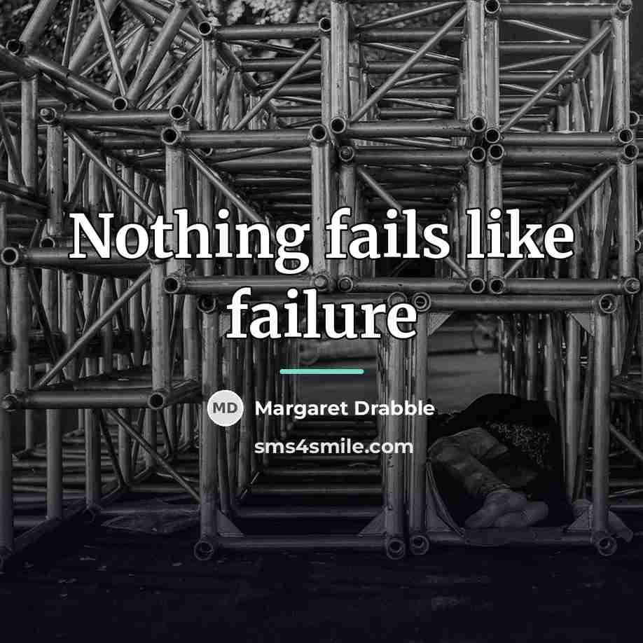 “Nothing fails like failure…” quote by Margaret Drabble