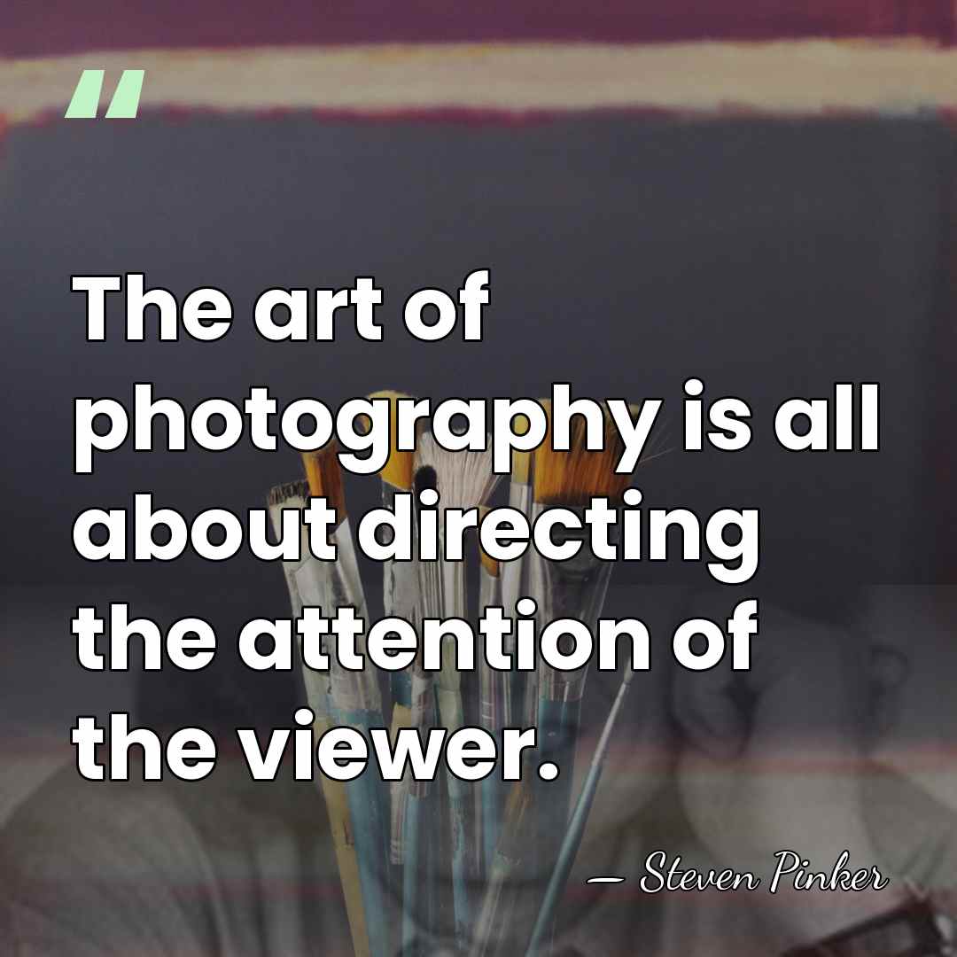 The art of photography is all about directing the attention of the&hellip; - Steven Pinker