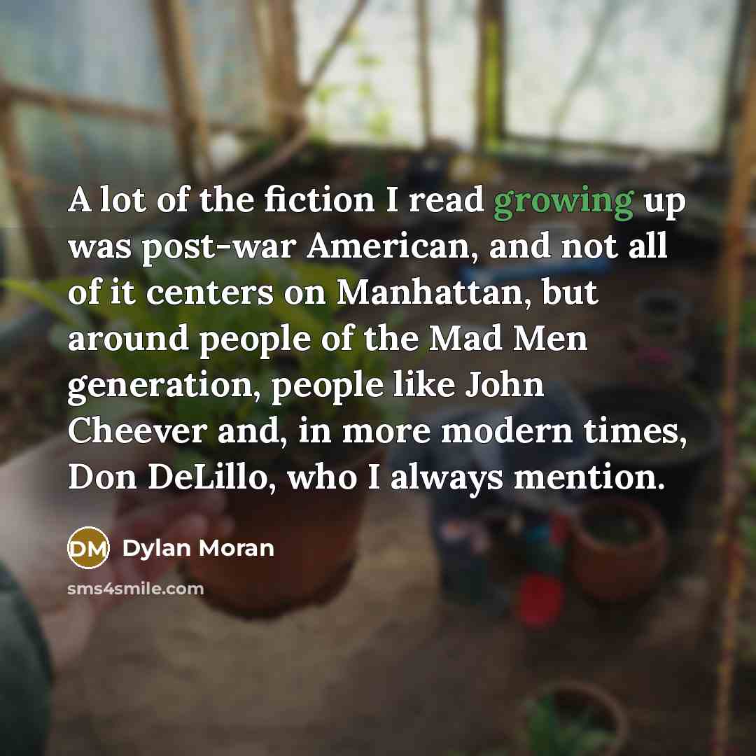 “A lot of the fiction I read growing up was…” quote by Dylan Moran