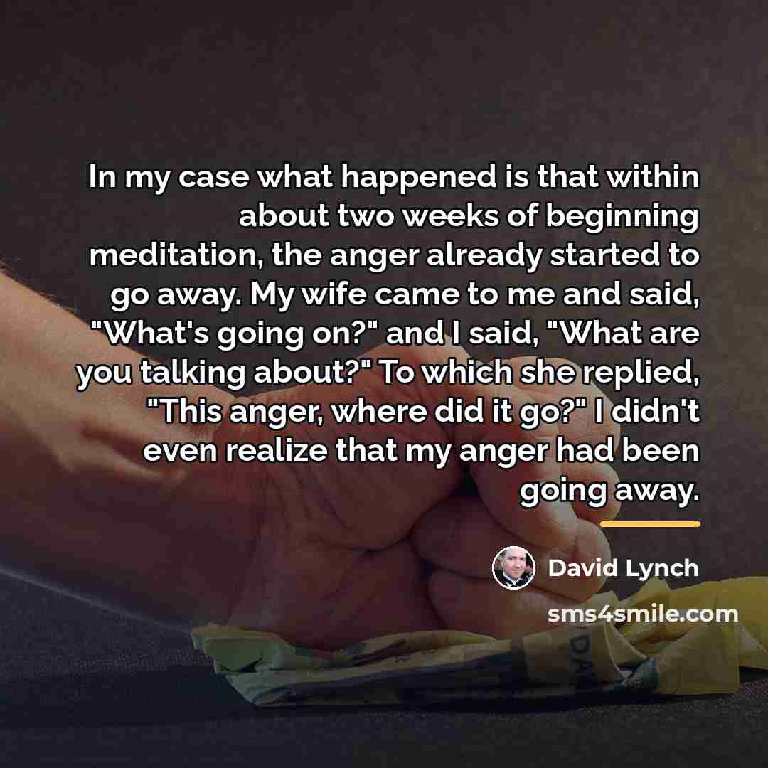 “In my case what happened is that within about two…” quote by David Lynch