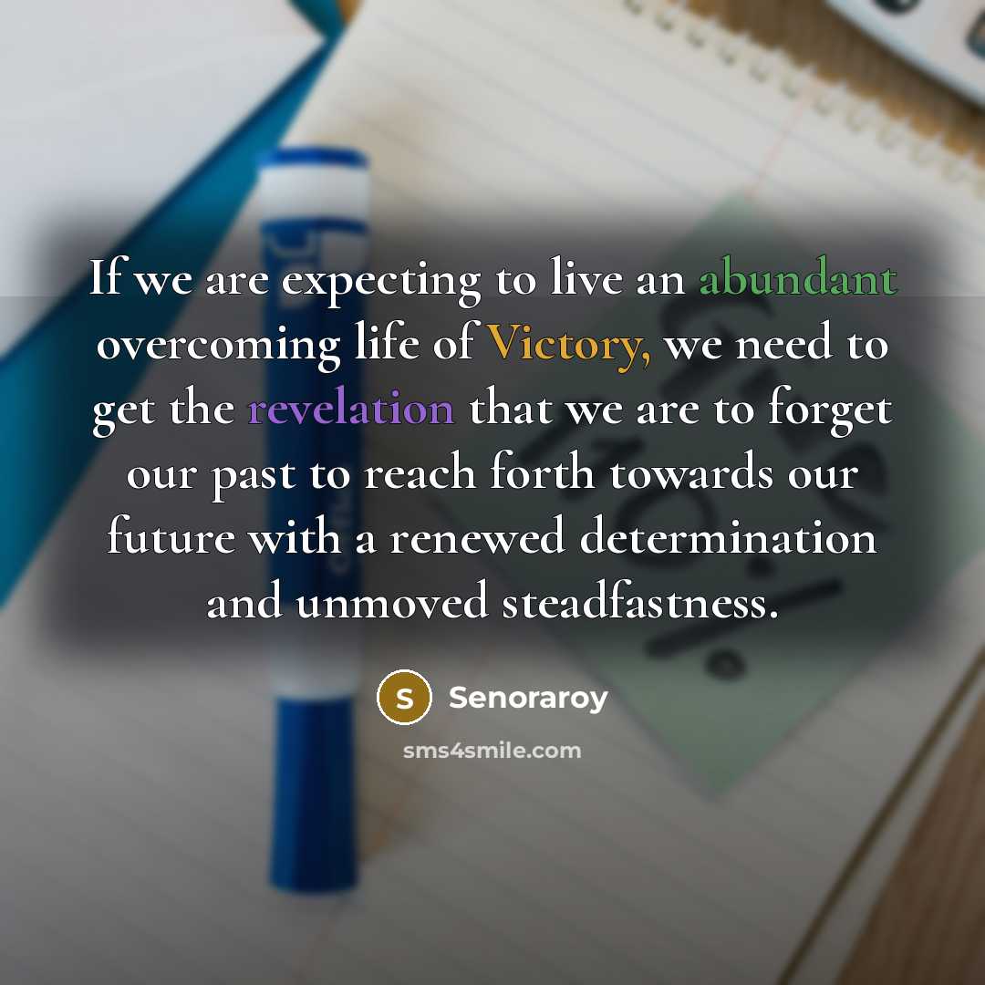 “If we are expecting to live an abundant overcoming life…” quote by Senoraroy