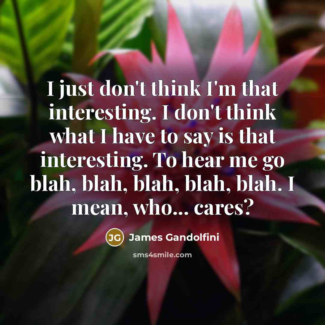 “I just don't think I'm that interesting. I don't think…” quote by James Gandolfini