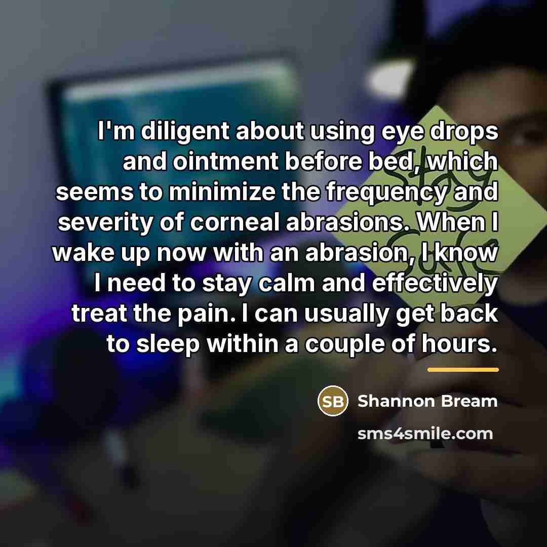 “I'm diligent about using eye drops and ointment before bed,…” quote by Shannon Bream
