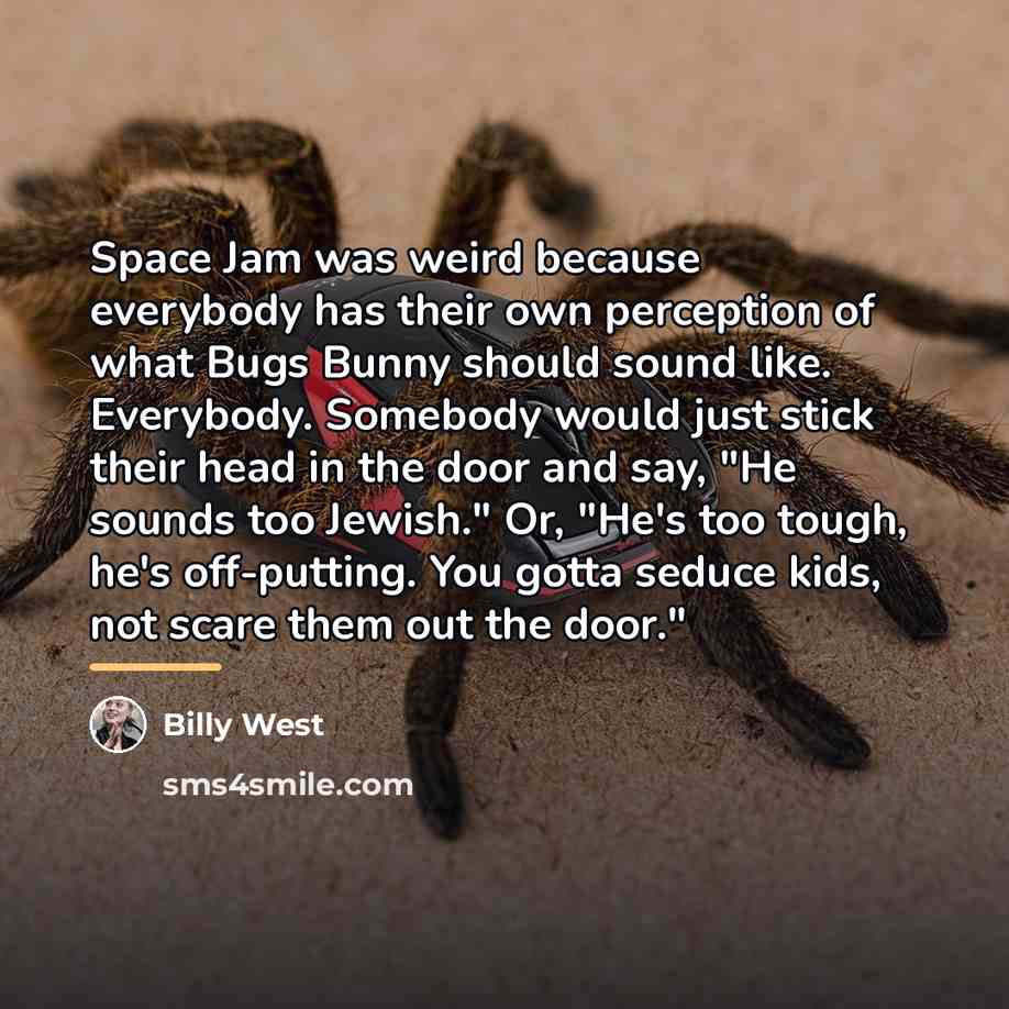“Space Jam was weird because everybody has their own perception…” quote by Billy West