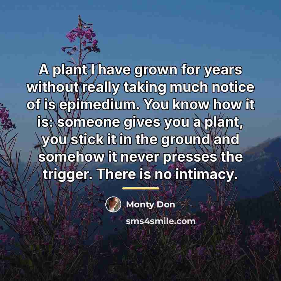 “A plant I have grown for years without really taking…” quote by Monty Don