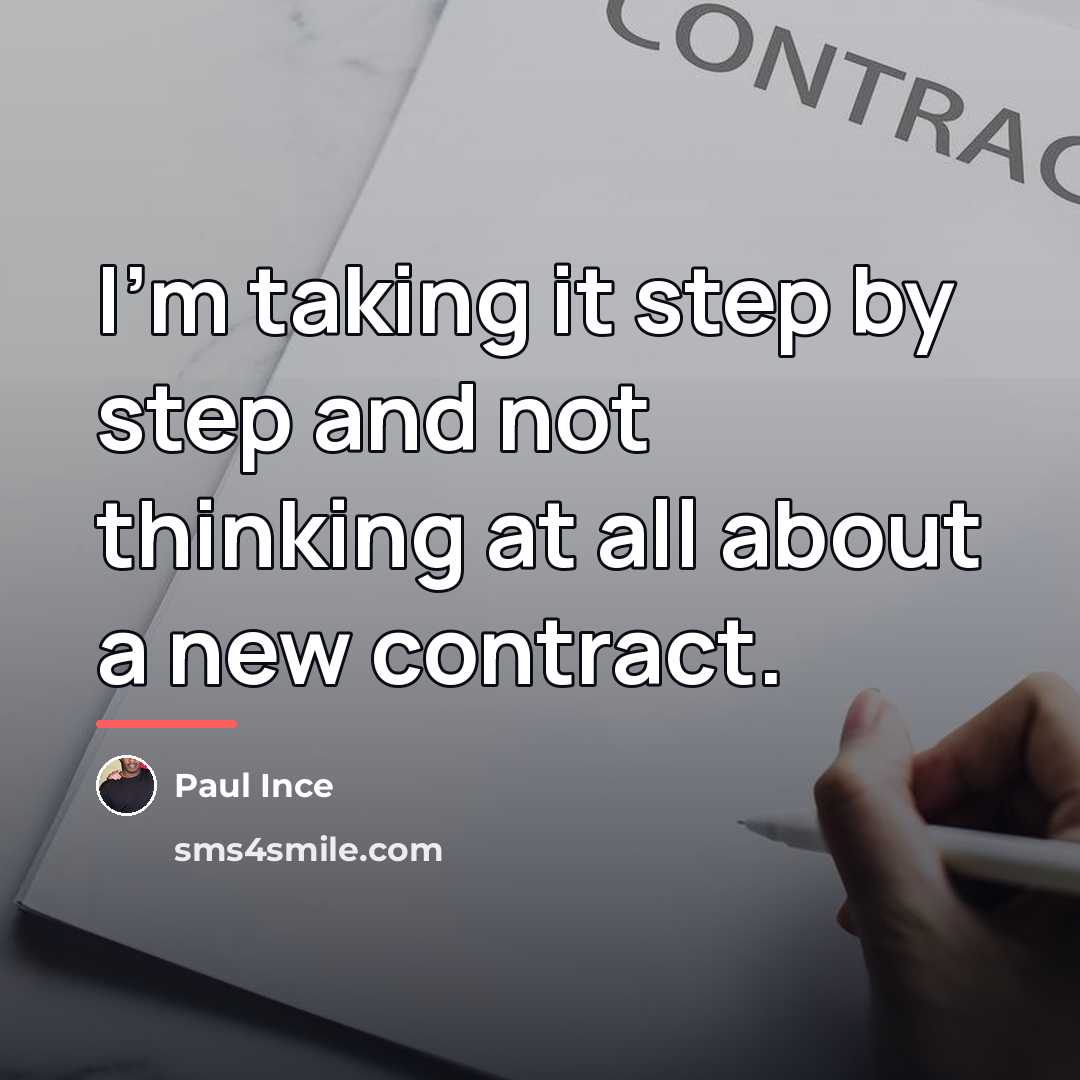 “I'm taking it step by step and not thinking at…” quote by Paul Ince