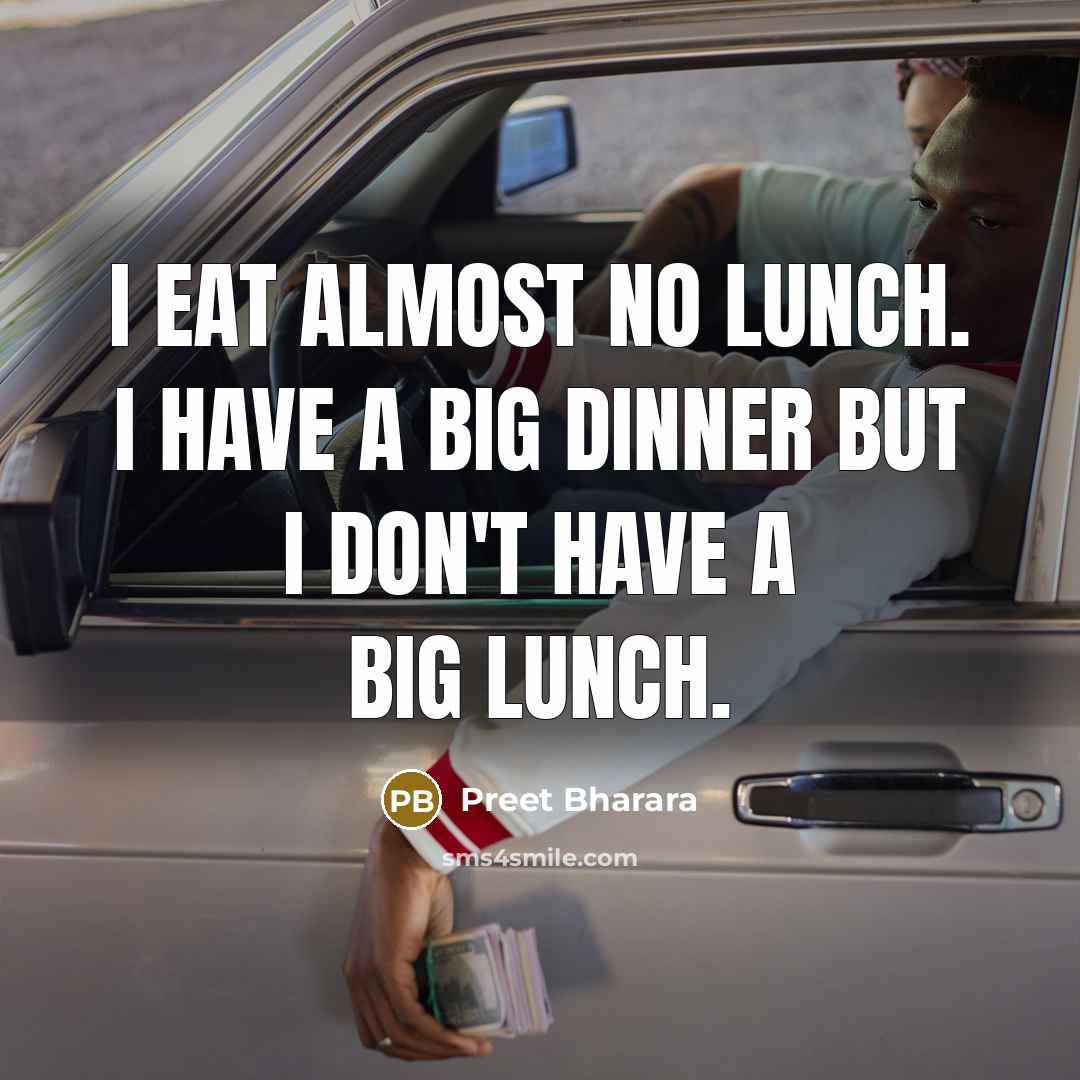 “I eat almost no lunch. I have a big dinner…” quote by Preet Bharara