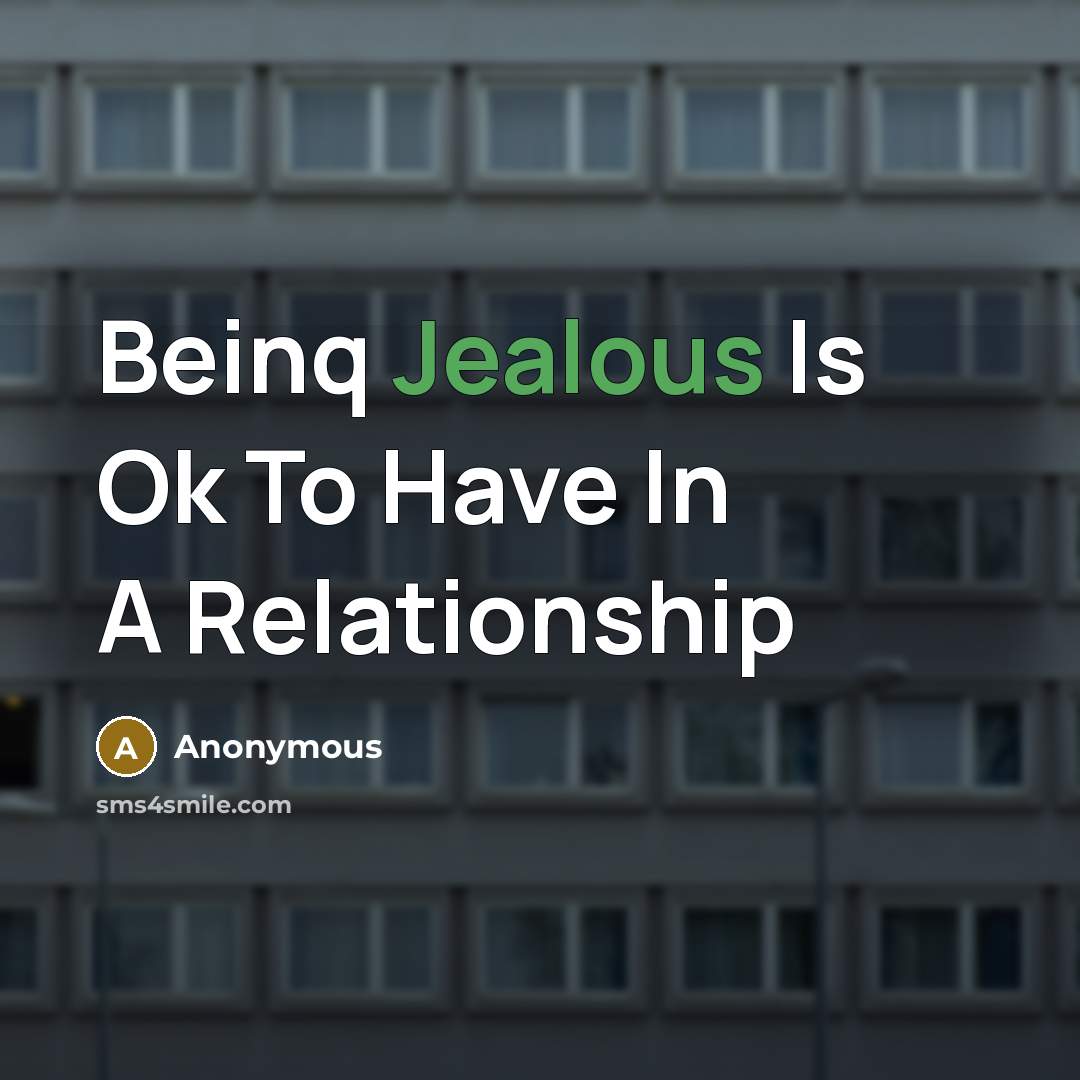 “Beinq Jealous Is Ok To Have In A Relationship…” quote by Anonymous