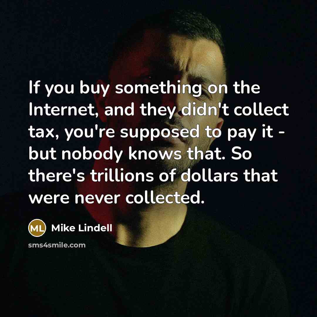 “If you buy something on the Internet, and they didn't…” quote by Mike Lindell