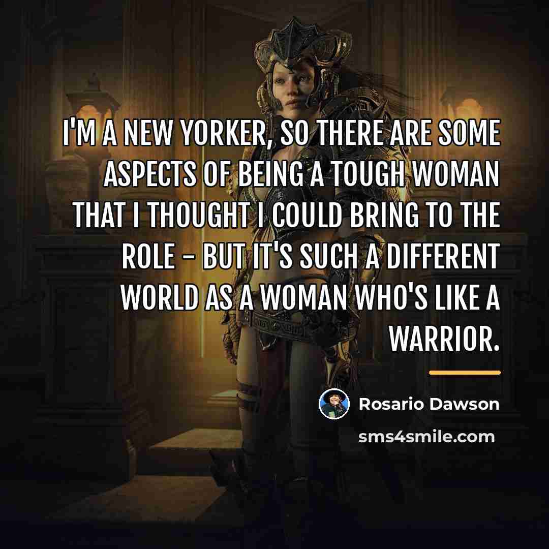 “I'm a New Yorker, so there are some aspects of…” quote by Rosario Dawson