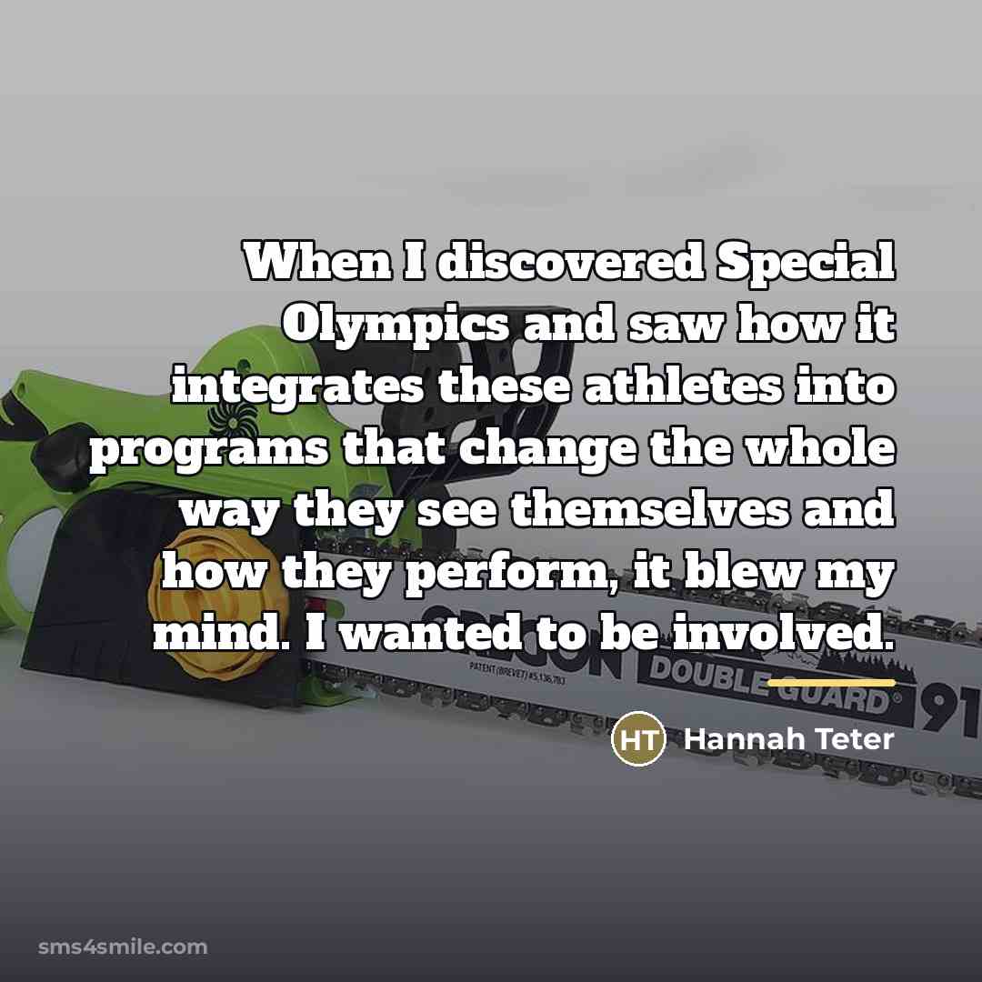 “When I discovered Special Olympics and saw how it integrates…” quote by Hannah Teter