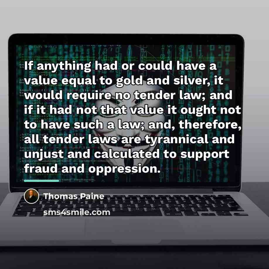 “If anything had or could have a value equal to…” quote by Thomas Paine