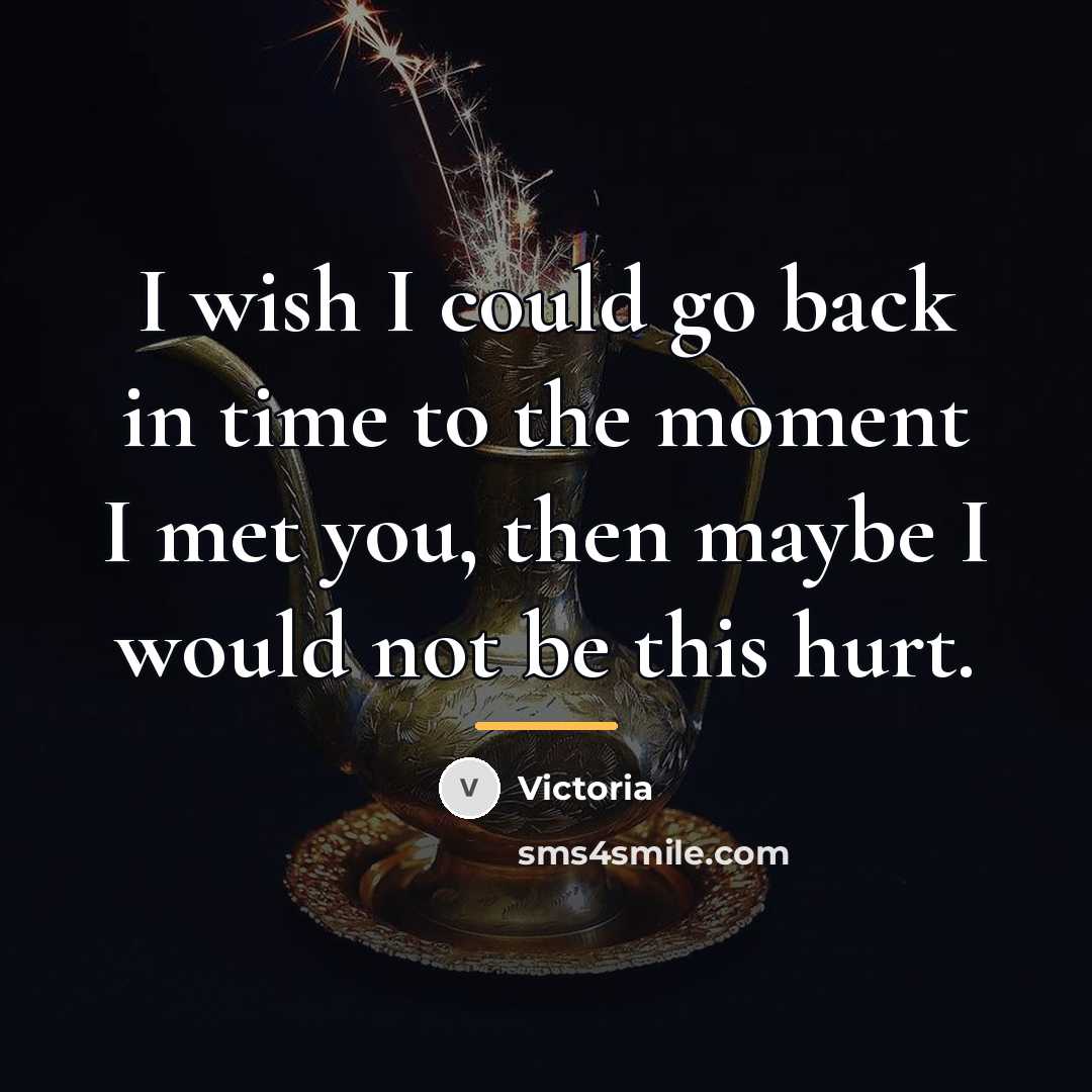 “I wish I could go back in time to the…” quote by Victoria