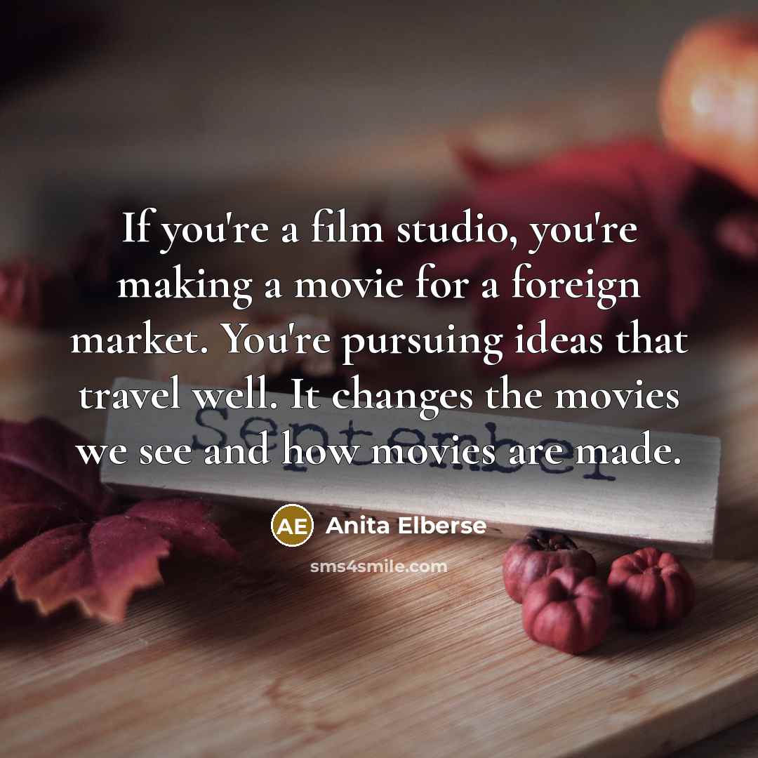 “If you're a film studio, you're making a movie for…” quote by Anita Elberse