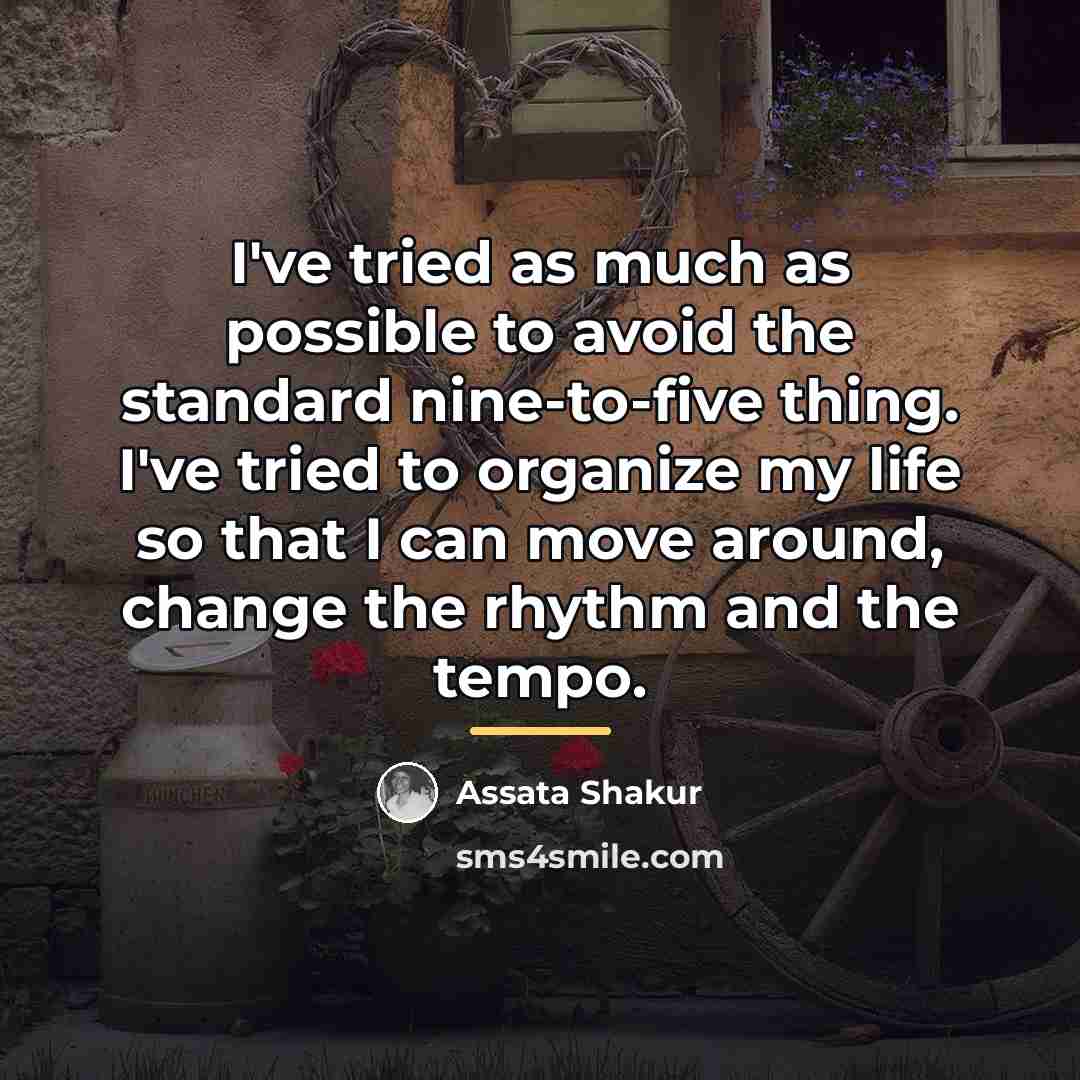 “I've tried as much as possible to avoid the standard…” quote by Assata Shakur