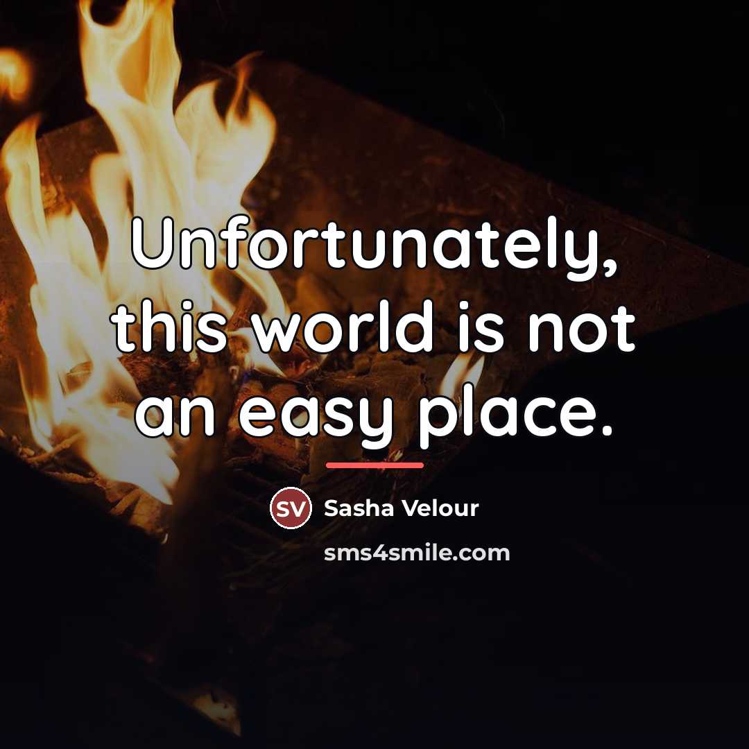 “Unfortunately, this world is not an easy place.…” quote by Sasha Velour