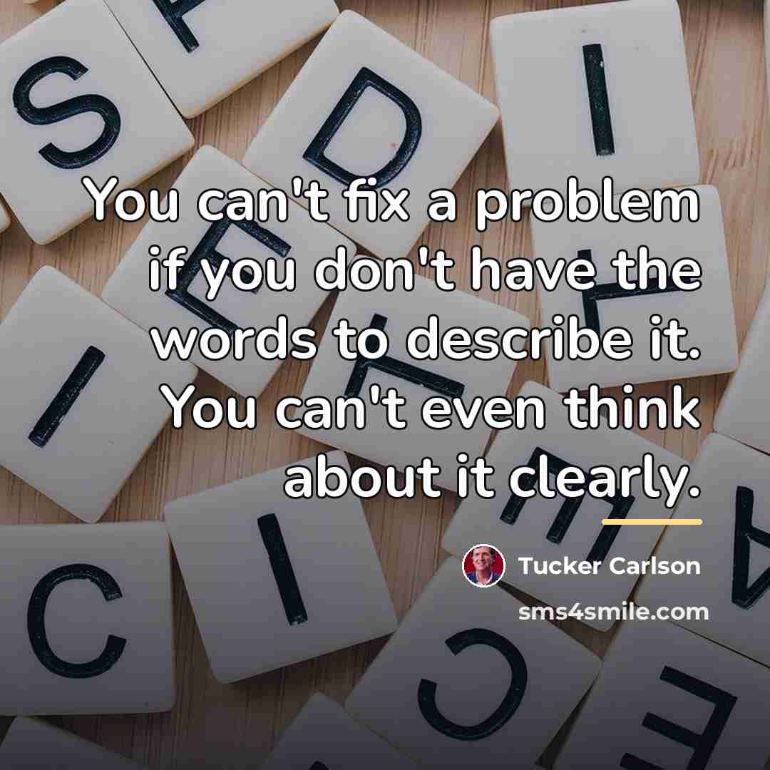 “You can't fix a problem if you don't have the…” quote by Tucker Carlson