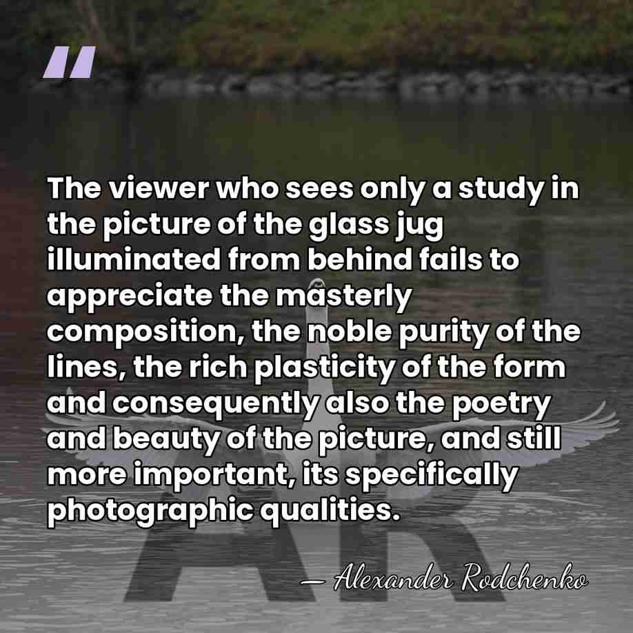 The viewer who sees only a study in the picture of the&hellip; - Alexander Rodchenko