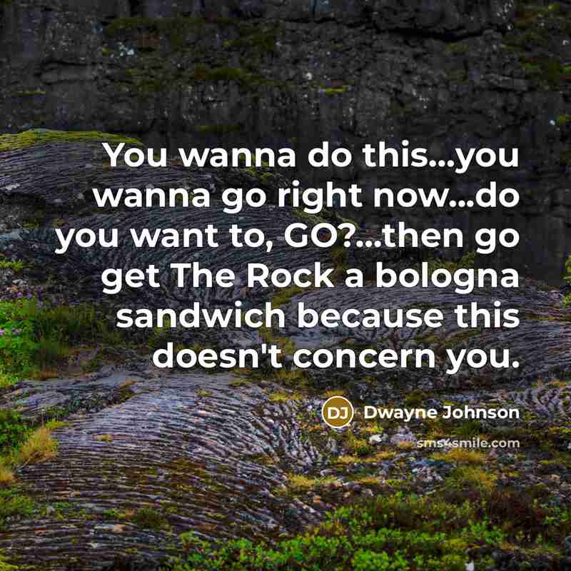 “You wanna do this...you wanna go right now...do you want…” quote by Dwayne Johnson