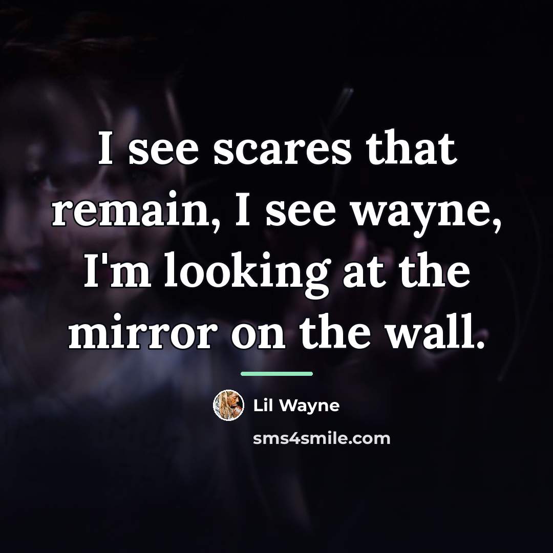 “I see scares that remain, I see wayne, I'm looking…” quote by Lil Wayne