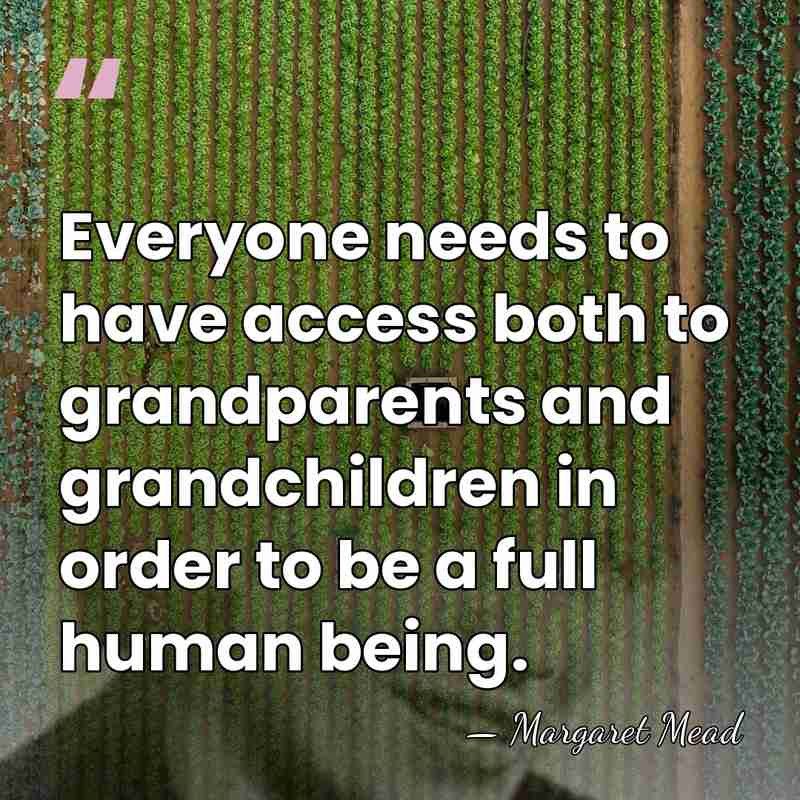 Everyone needs to have access both to grandparents and grandchildren in order&hellip; - Margaret Mead