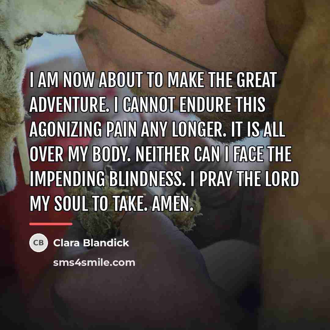“I am now about to make the great adventure. I…” quote by Clara Blandick
