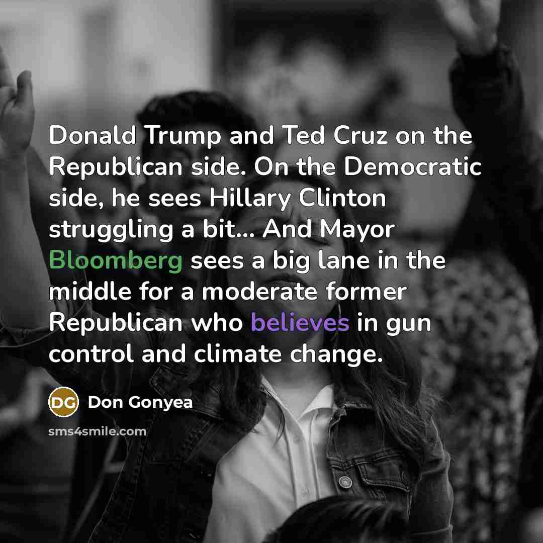“Donald Trump and Ted Cruz on the Republican side. On…” quote by Don Gonyea