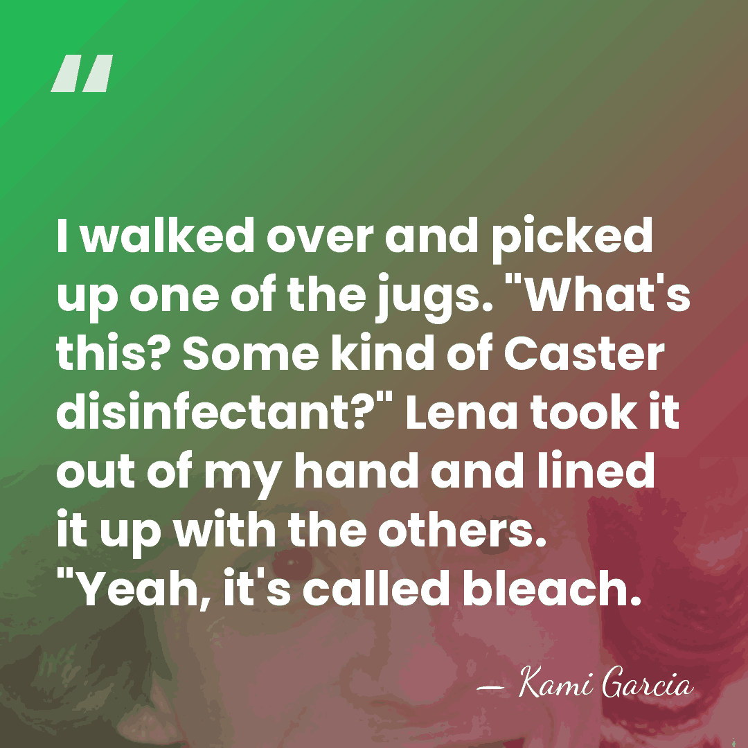 I walked over and picked up one of the jugs. "What's this?&hellip; - Kami Garcia