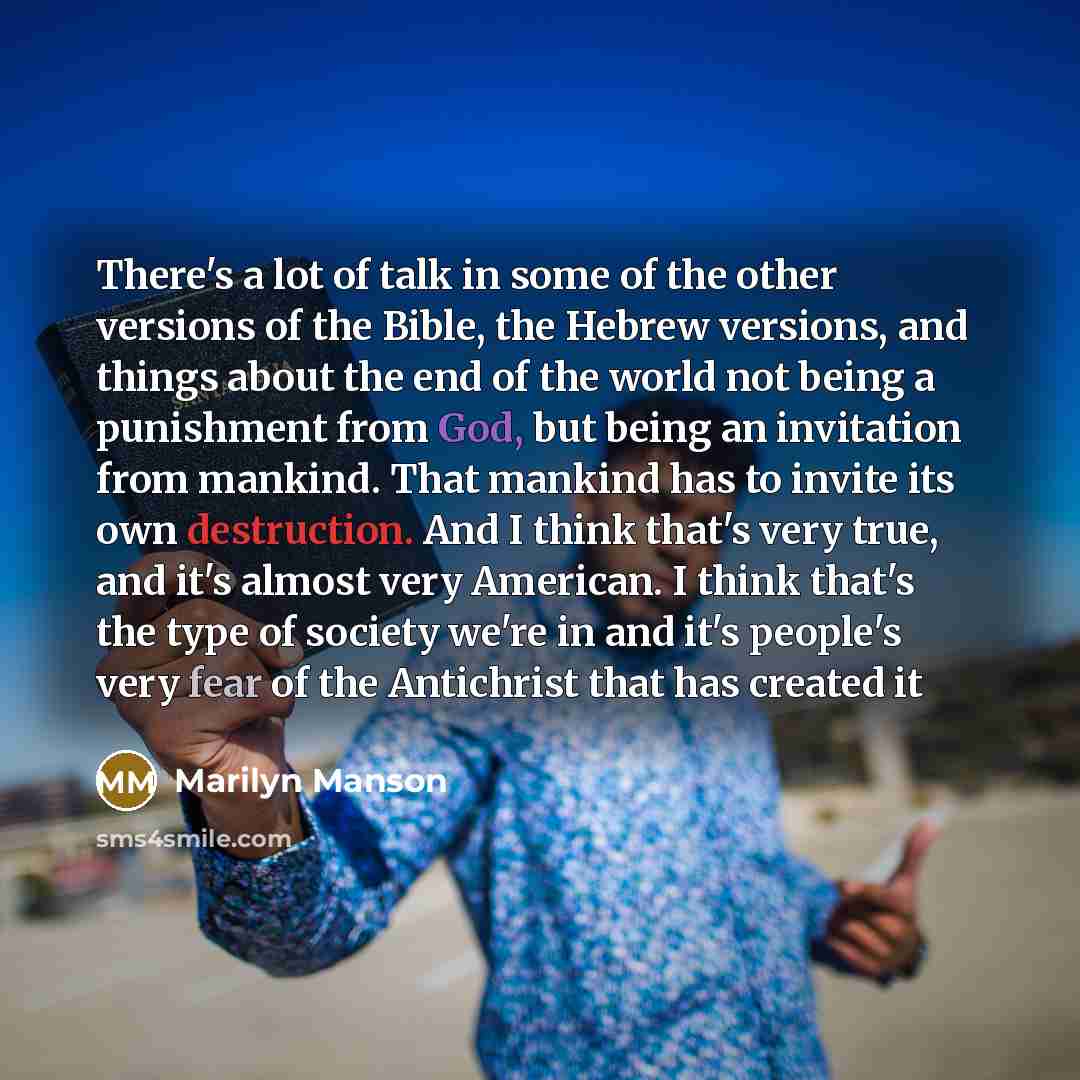 “There's a lot of talk in some of the other…” quote by Marilyn Manson